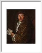 Samuel Pepys Portrait Print (Art print, Small, White frame)