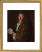 Samuel Pepys Portrait Print (Art print, Small, Gold frame)