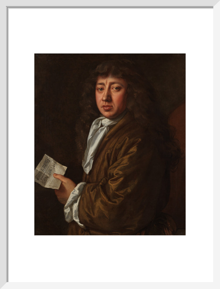 Samuel pepys portrait print (art print, medium, white frame)