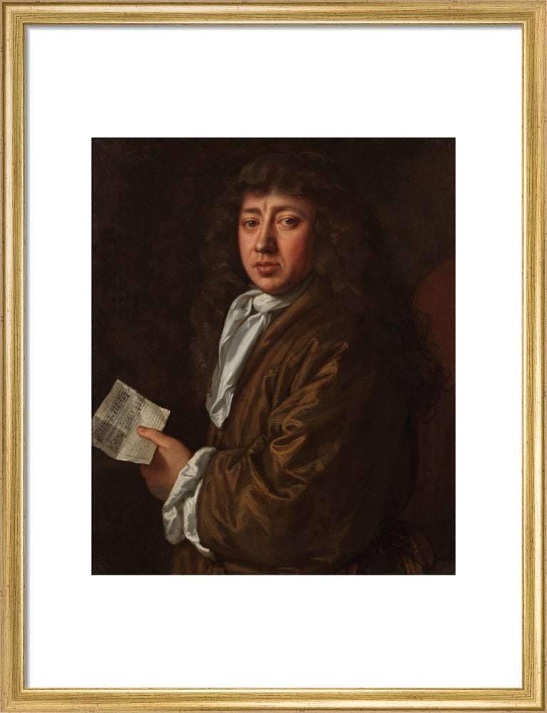 Samuel pepys portrait print (art print, medium, gold frame)