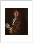 Samuel Pepys Portrait Print (Art print, Medium, White frame)