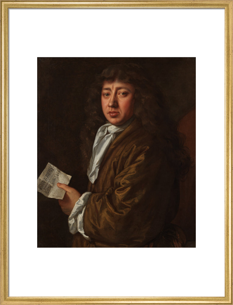 Samuel pepys portrait print (art print, large, gold frame)