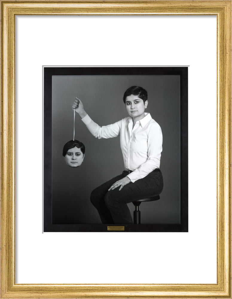 Shami chakrabarti portrait print (art print, small, gold frame)
