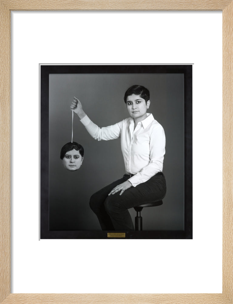 Shami chakrabarti portrait print (art print, small, natural frame)