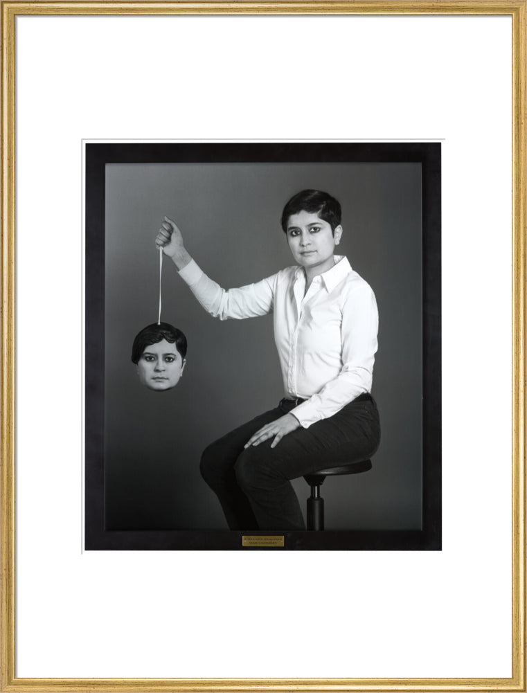 Shami chakrabarti portrait print (art print, extra large, gold frame)