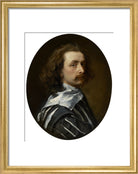 Sir Anthony van Dyck Portrait Print (Art print, Small, Gold frame)
