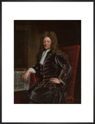 Sir Christopher Wren Portrait Print (Art print, Large, Black frame)