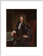 Sir Christopher Wren Portrait Print (Art print, Large, White frame)
