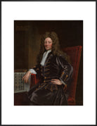 Sir Christopher Wren Portrait Print (Art print, Extra large, Black frame)