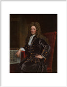 Sir Christopher Wren Portrait Print (Art print, Extra large, White frame)