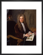 Sir Hans Sloane, Bt Portrait Print (Art print, Small, Black frame)