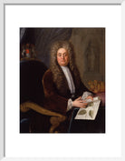 Sir Hans Sloane, Bt Portrait Print (Art print, Small, White frame)