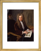 Sir Hans Sloane, Bt Portrait Print (Art print, Small, Gold frame)
