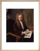 Sir Hans Sloane, Bt Portrait Print (Art print, Small, Natural frame)