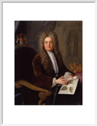 Sir Hans Sloane, Bt Portrait Print (Art print, Medium, White frame)