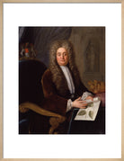 Sir Hans Sloane, Bt Portrait Print (Art print, Medium, Natural frame)