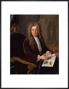 Sir Hans Sloane, Bt Portrait Print (Art print, Large, Black frame)