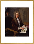 Sir Hans Sloane, Bt Portrait Print (Art print, Large, Gold frame)