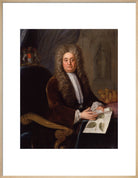 Sir Hans Sloane, Bt Portrait Print (Art print, Large, Natural frame)