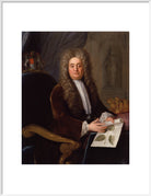 Sir Hans Sloane, Bt Portrait Print (Art print, Extra large, White frame)