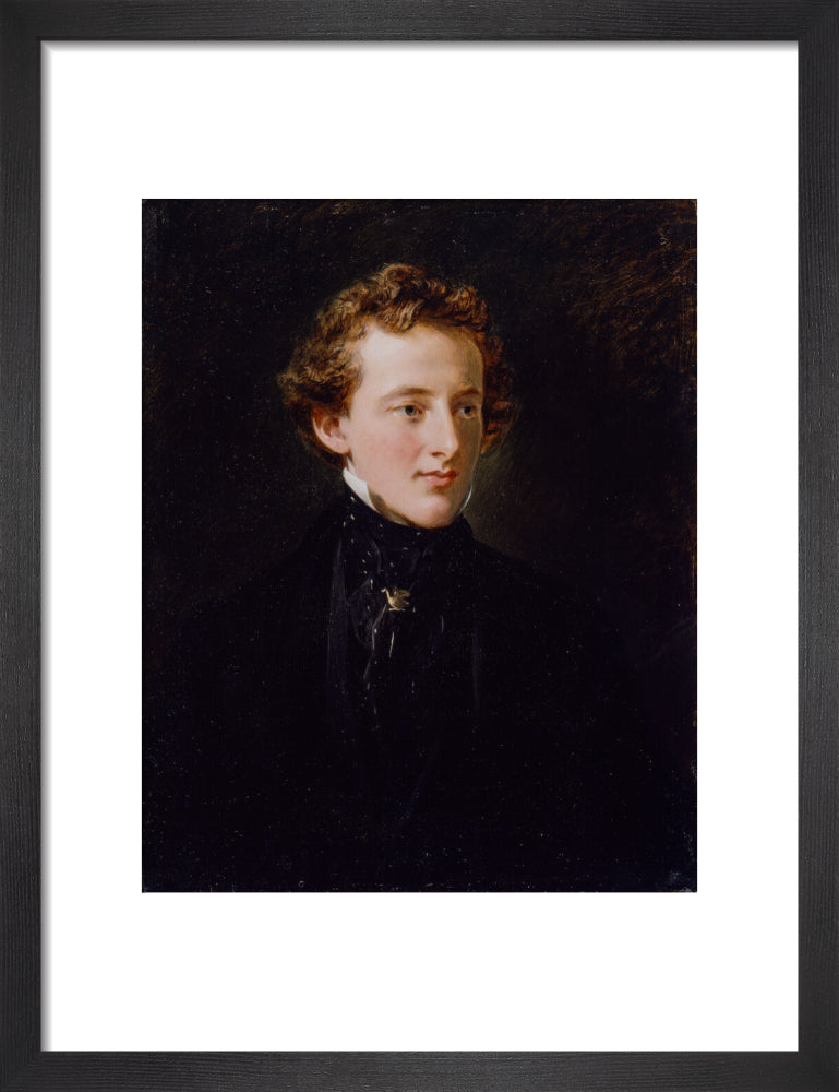 Sir john everett millais, 1st bt portrait print (art print, small, black frame)