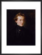 Sir John Everett Millais, 1st Bt Portrait Print (Art print, Small, Black frame)