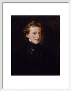 Sir John Everett Millais, 1st Bt Portrait Print (Art print, Small, White frame)