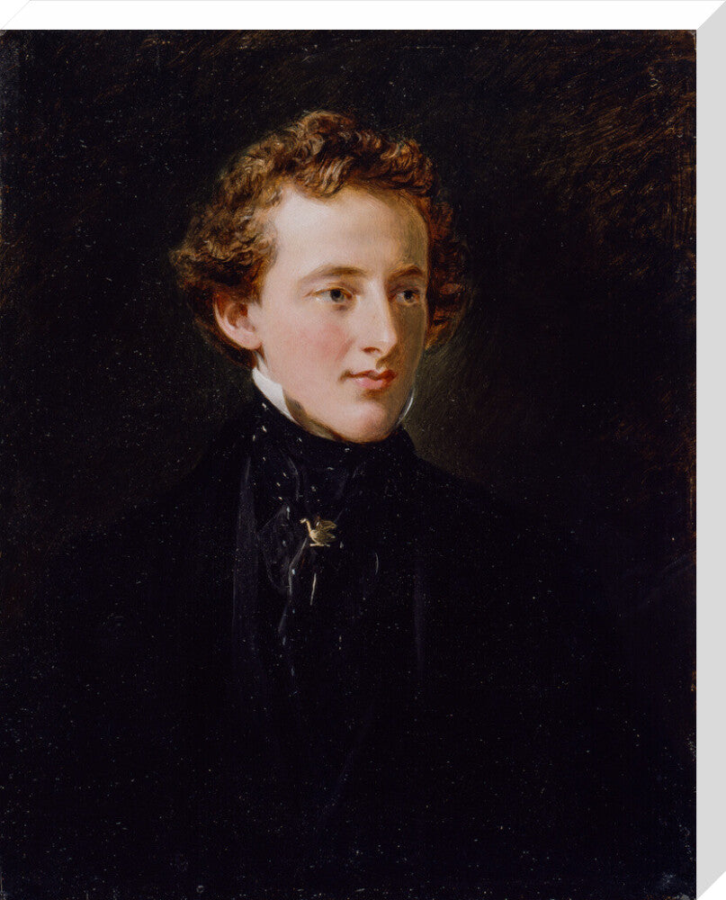 Sir john everett millais, 1st bt portrait print (stretched canvas, large, no frame)