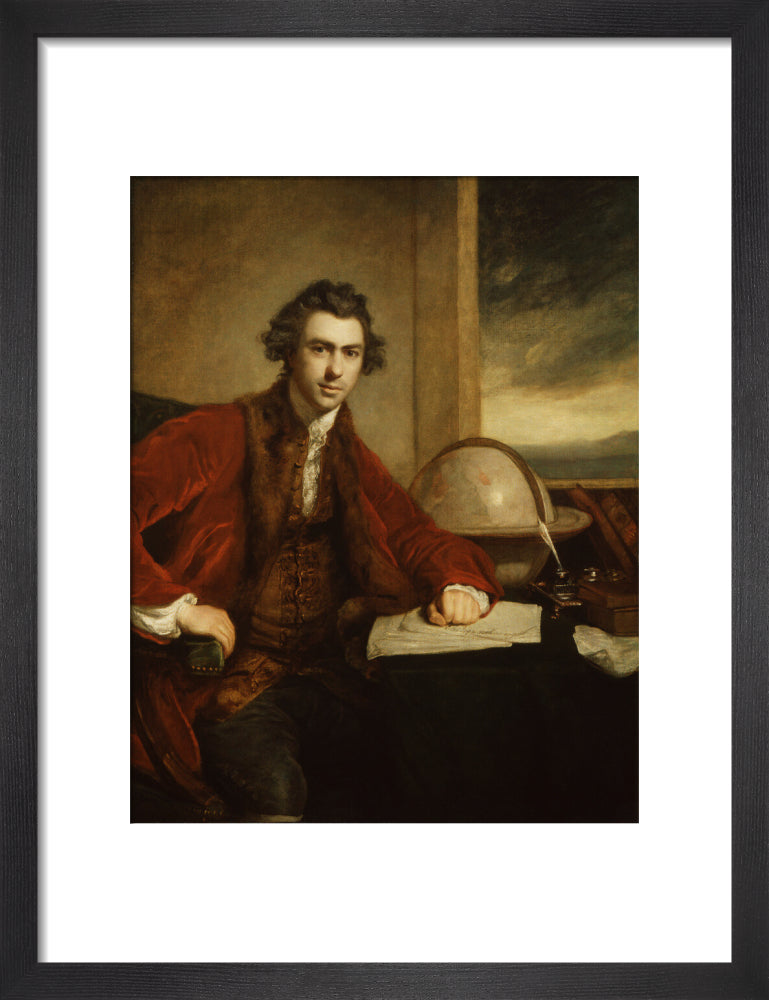 Sir joseph banks, bt portrait print (art print, small, black frame)