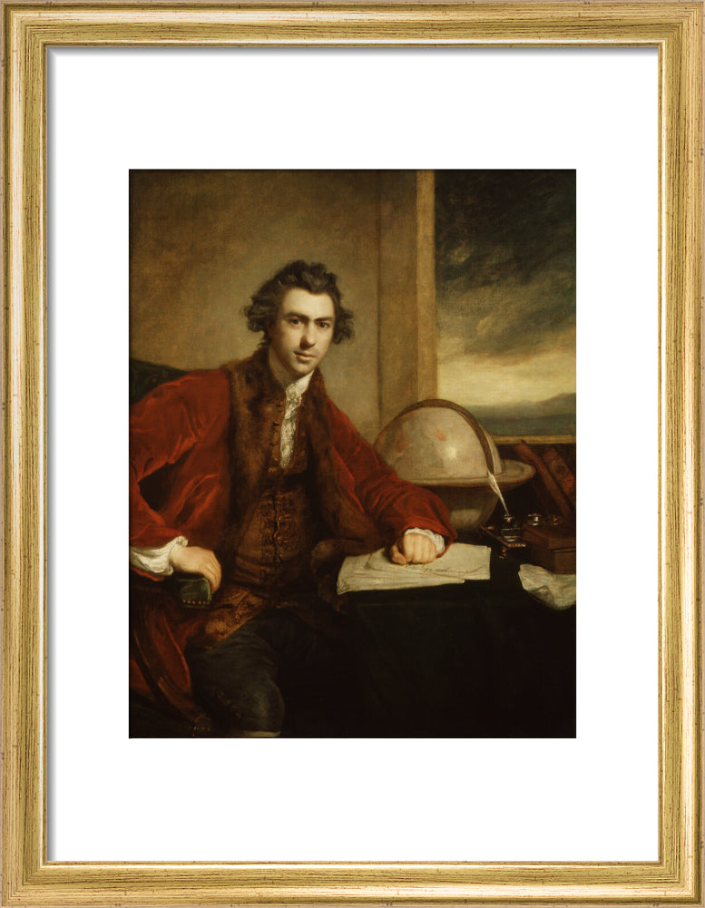 Sir joseph banks, bt portrait print (art print, small, gold frame)
