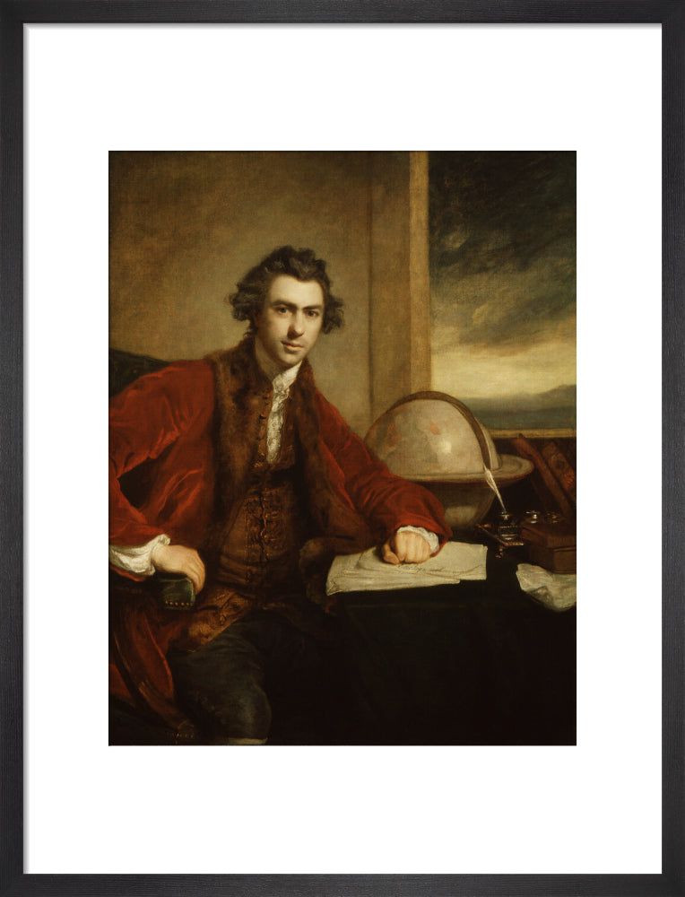 Sir joseph banks, bt portrait print (art print, medium, black frame)