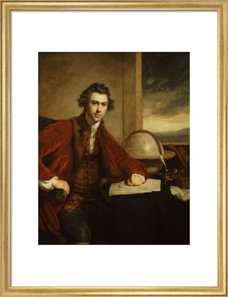 Sir joseph banks, bt portrait print (art print, medium, gold frame)