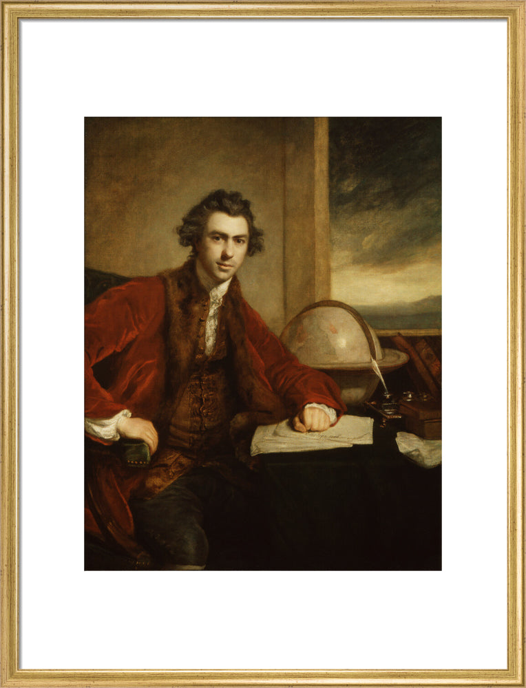 Sir joseph banks, bt portrait print (art print, large, gold frame)