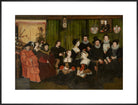 Sir Thomas More, his father, his household and his descendants Portrait Print (Art print, Extra large, Black frame)