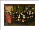 Sir Thomas More, his father, his household and his descendants Portrait Print (Art print, Extra large, White frame)