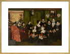 Sir Thomas More, his father, his household and his descendants Portrait Print (Art print, Extra large, Gold frame)