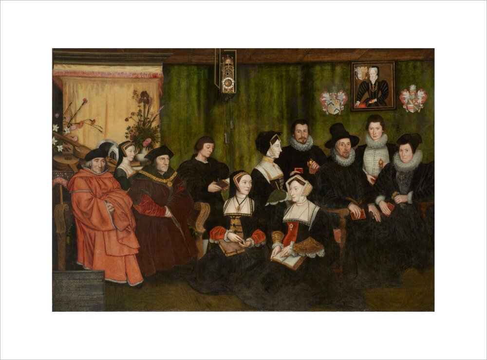 Sir thomas more, his father, his household and his descendants portrait print (art print, medium, no frame)