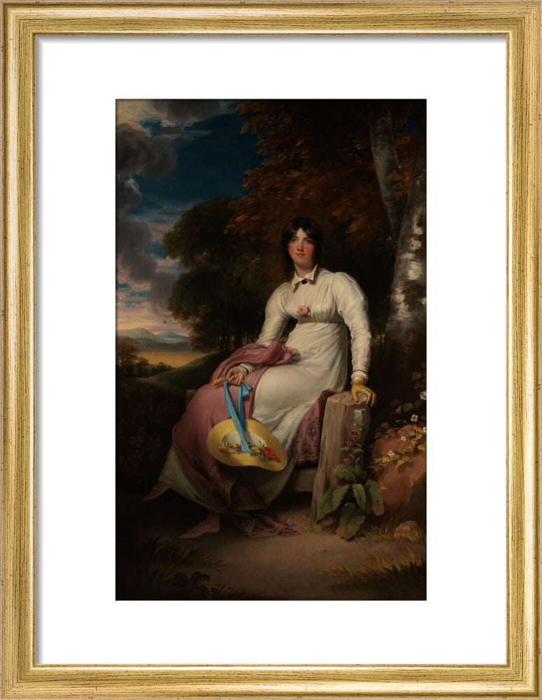 Sophia, lady burdett portrait print (art print, small, gold frame)