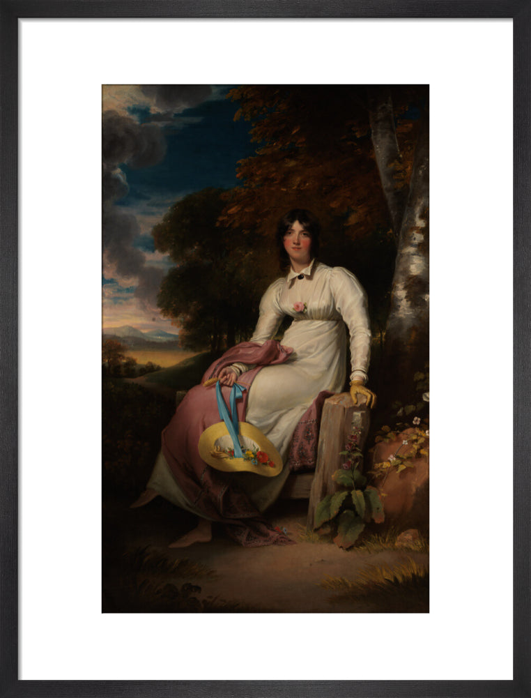 Sophia, lady burdett portrait print (art print, medium, black frame)