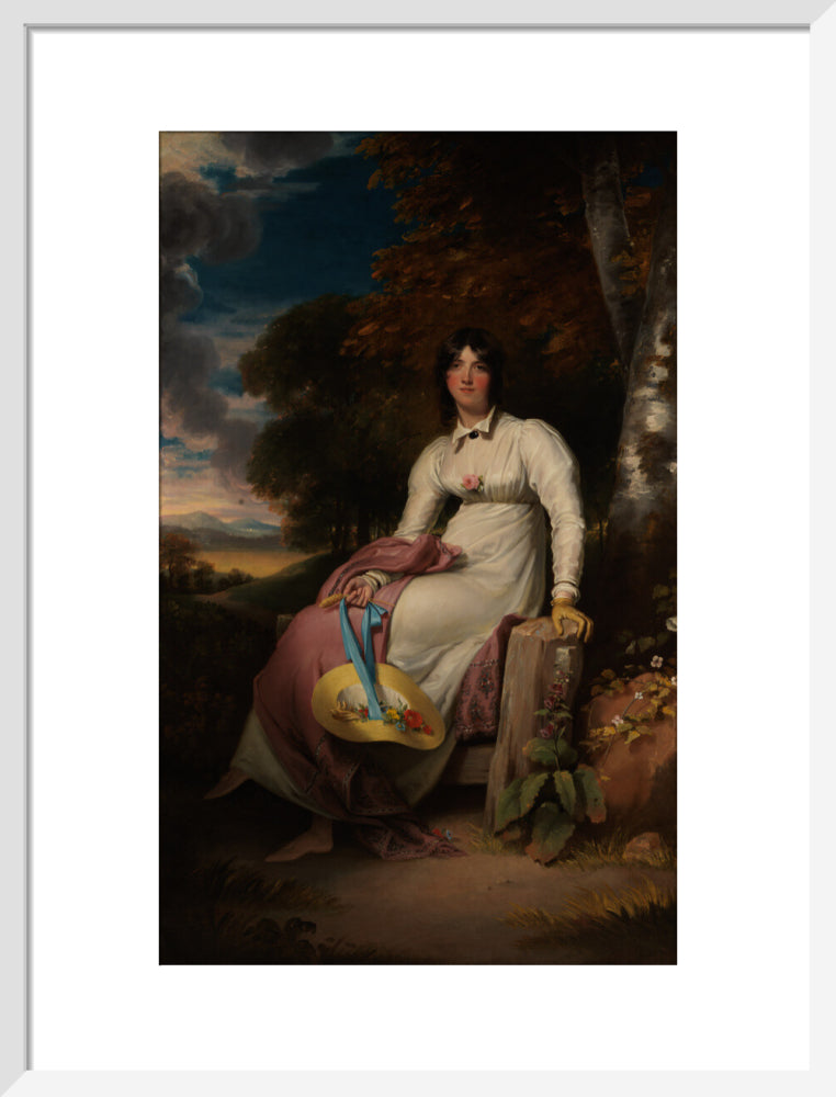 Sophia, lady burdett portrait print (art print, medium, white frame)