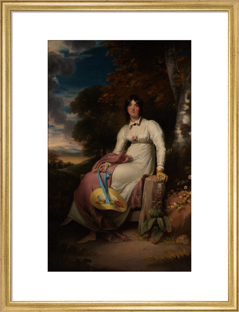 Sophia, lady burdett portrait print (art print, medium, gold frame)