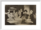 Suffragette committee meeting Portrait Print (Art print, Small, White frame)