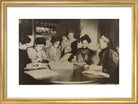 Suffragette committee meeting Portrait Print (Art print, Small, Gold frame)