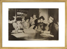 Suffragette committee meeting Portrait Print (Art print, Medium, Gold frame)
