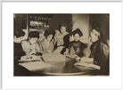 Suffragette committee meeting Portrait Print (Art print, Large, White frame)