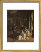 The Royal Family at Buckingham Palace, 1913 Portrait Print (Art print, Small, Gold frame)