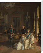 The Royal Family at Buckingham Palace, 1913 Portrait Print (Stretched canvas, Medium, No frame)
