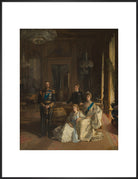 The Royal Family at Buckingham Palace, 1913 Portrait Print (Art print, Extra large, Black frame)