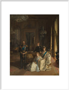 The Royal Family at Buckingham Palace, 1913 Portrait Print (Art print, Extra large, White frame)