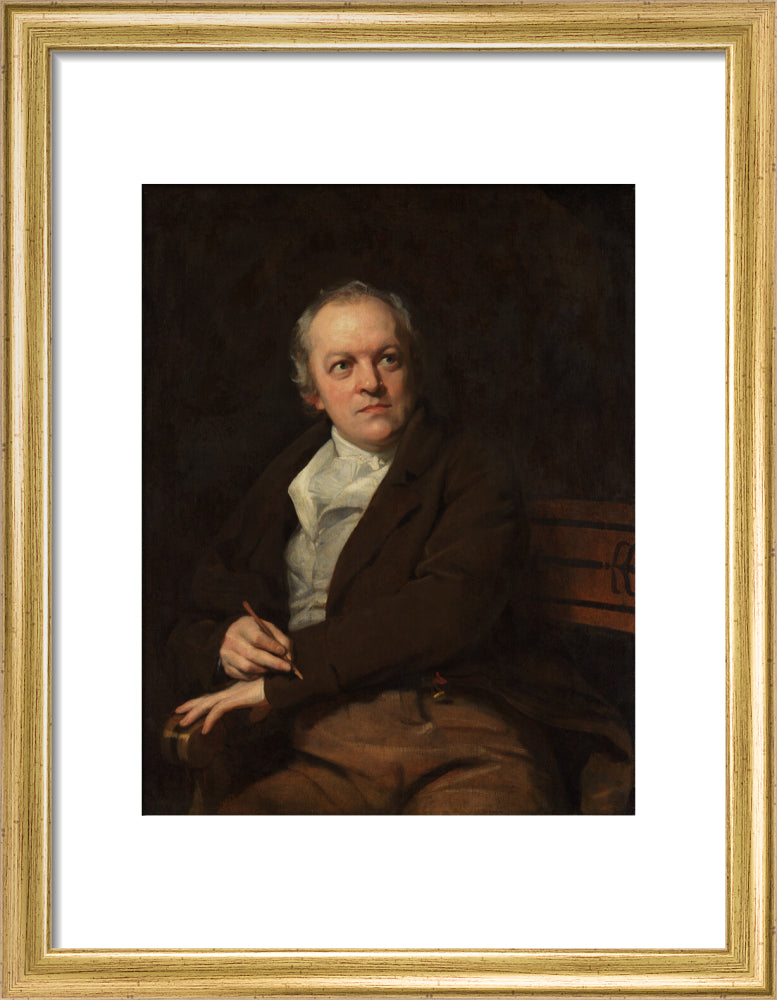 William blake portrait print (art print, small, gold frame)